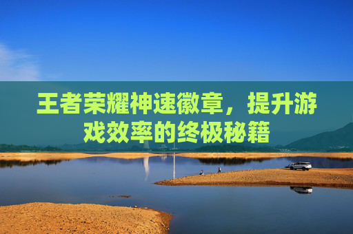 王者荣耀神速徽章，提升游戏效率的终极秘籍