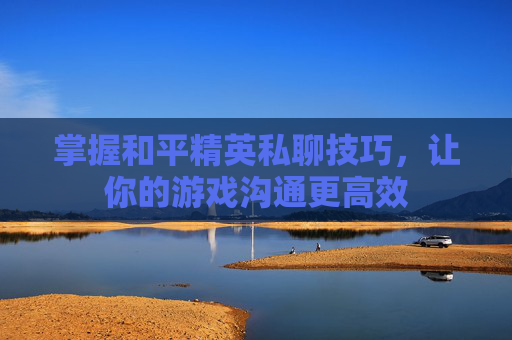 掌握和平精英私聊技巧，让你的游戏沟通更高效
