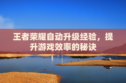 王者荣耀自动升级经验，提升游戏效率的秘诀