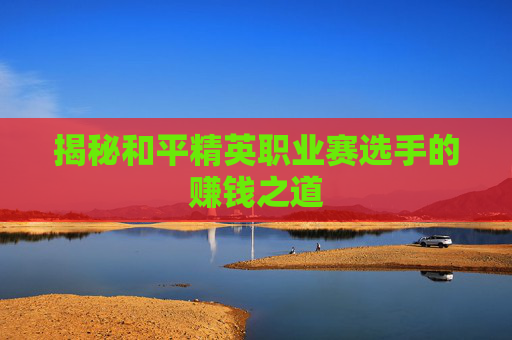 揭秘和平精英职业赛选手的赚钱之道